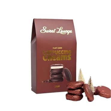 Sweet Lounge Plant-Based Cappuccino Cremas, 150 G, 6 Pieces Per Carton